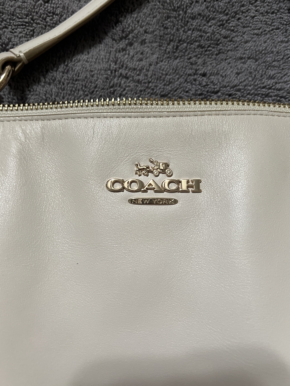 Coach Cream Leather Crossbody Bag